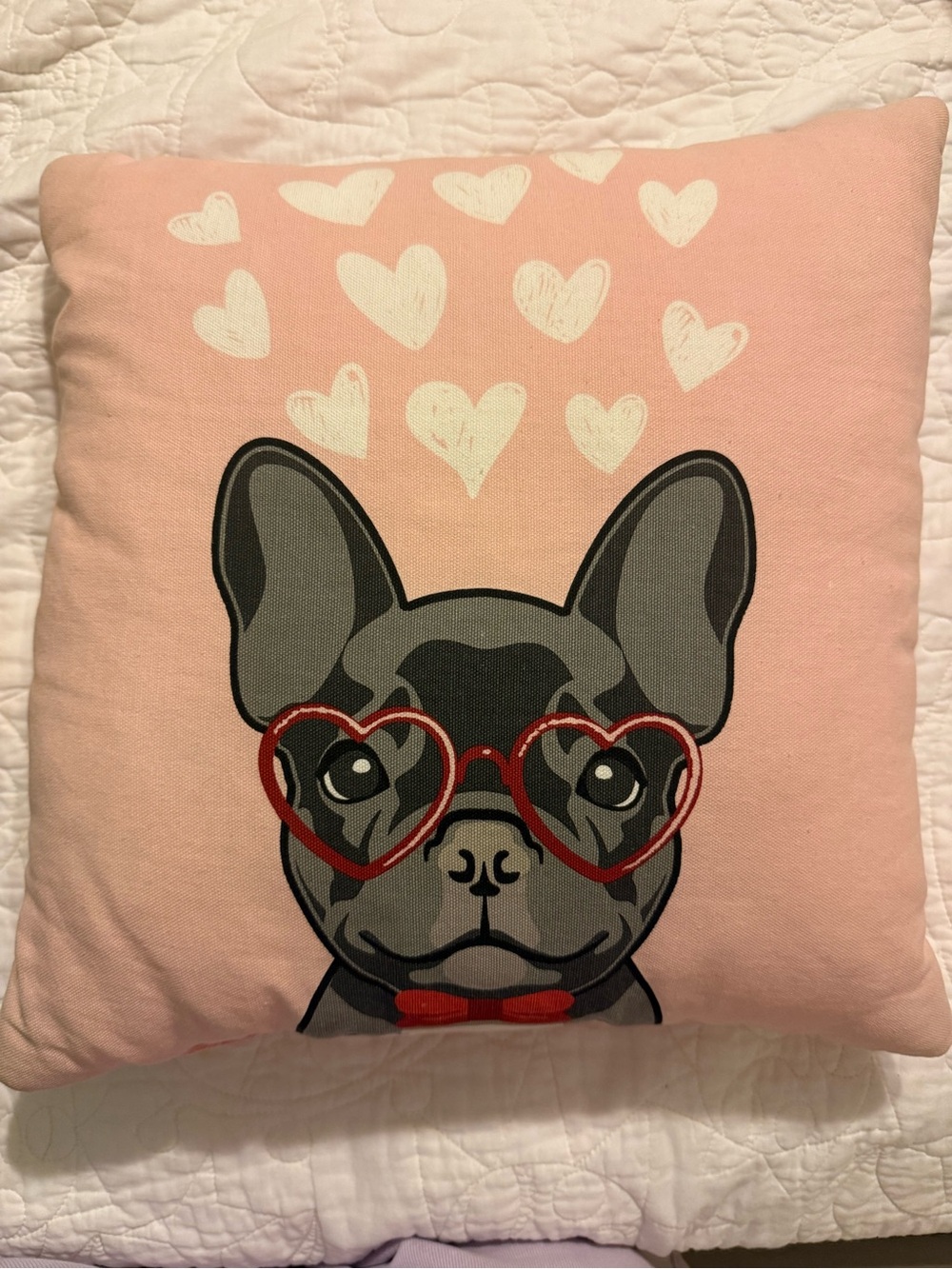 Pink French Bulldog Pillow